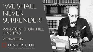 Winston Churchill's 'We Shall Never Surrender' Speech (with subs) Darkest Hour | Dunkirk Evacuation