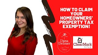 How to Save Money by Completing the Homeowners' Tax Exemption Form!