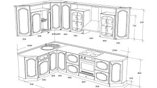 Стандартные размеры кухонной мебели.
