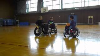 車椅子バスケ(ツインバスケ)高岡練習3/16 Wheelchair twin basketball