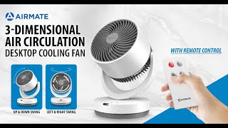 AIRMATE 3D Air Circulation Desktop Fan | Urban Tech