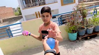 Water Balloon Fight With Piyush 😂