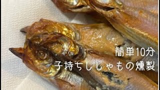 【おつまみ燻製】家のキッチンで子持ちししゃもを燻製にしてみた