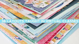 Flipping Through 36 Scrapbook Layouts with Accompanying Virtual Classes