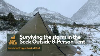 EatWild - Seek Outside Tipi Tent Review - Wind and Snow