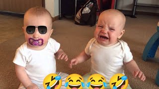 Twin baby girls fight over pacifier very funny fight funny video