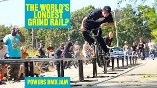 Is this the world's longest grind rail? - POWERS BMX JAM