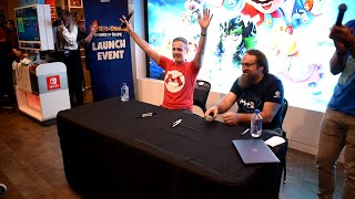 DK Rap Performance by Grant Kirkhope + Fans at Mario + Rabbids Sparks of Hope Launch at Nintendo NY