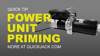 How to Prime Your QuickJack Power Unit