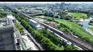 台中 高鐵 台灣大道 虹揚橋 福敦橋日景 5.1K30 空拍素材