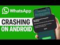 How To Fix WhatsApp Keeps Crashing On Android Phone | WhatsApp Keeps Stopping
