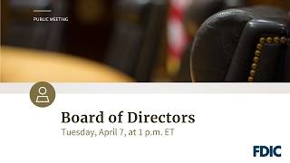 FDIC Board of Directors Meeting