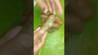 Who else loves this simple, healthy boiled sweet potato served on a fresh banana leaf? 🍠🌿