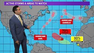 Tropics update: Hurricanes Danielle and Earl; Southern California tropical impact