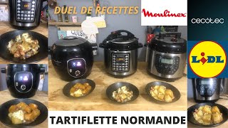 DUEL DE RECETTES : TARTIFLETTE NORMANDE (COOKEO Vs MULTICUISEUR LIDL Vs CECOTEC  Par SandCook\u0026Look)