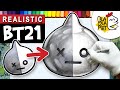 HOW TO DRAW BT21 VAN IN A REALISTIC STYLE | BTS and LINE FRIENDS 3D Drawing | BLABLA ART