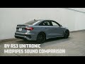 8Y RS3 UNITRONIC MIDPIPES INSTALL & SOUND // BMP TUNING