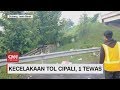 Minibus Terguling Masuk Parit di Cipali, Satu Tewas