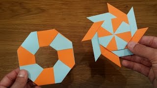 How To Make a Paper Transforming Ninja Star - Origami