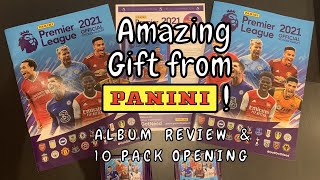 Amazing Gift From Panini! | Panini Premier League 2021 Stickers | Album Review & 10 Packs Opened!