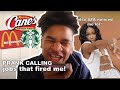 Prank Calling JOBS that FIRED ME  - Arrington Allen