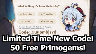 NEW GENSHIN IMPACT LIMITED TIME 1.2 PROMO CODE!! 50 FREE PRIMOGEMS!!