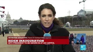 Joe Biden to be sworn in as US President in inauguration ceremony with no crowds but flags