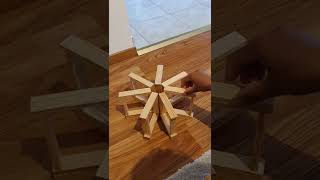 how to make a wheel with  kapla  blocks #shorts