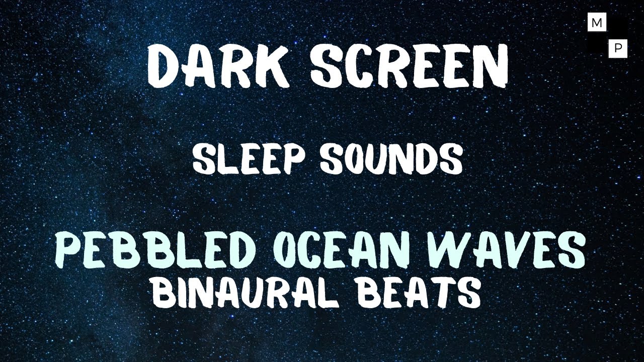 BLACK SCREEN Pebbled Ocean Wave Sounds For Sleeping | Dark Screen ...