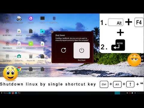Shutdown Linux  by single shortcut key  Be lazy to move mouse !! No be productive  Tech Stream