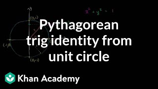 Pythagorean trig identity from unit circle | Trigonometry | Khan Academy