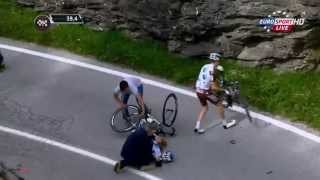 Crash Pozzovivo - Giro d'Italia 2015