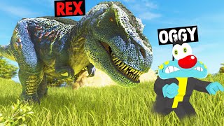 Oggy Surviving A Brand New Adventure From Dinosaurs | ARK: Survival Ascended ! #Ep1 .ft Oggy