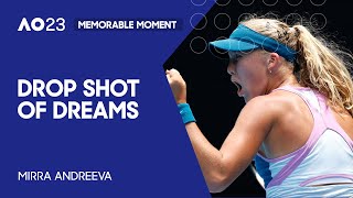 Mirra Andreeva's Incredible Drop Shot | Australian Open 2023
