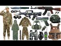 toy guns for kids unboxing M416, AWM sniper rifle, 1911 pistol, grenade, flak jacket,AK47