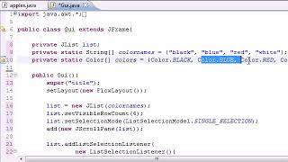 Java Programming Tutorial 71 JList Program