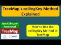 TreeMap's ceilingKey Method Explained | Java Collection Framework