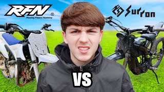 Gas Dirtbike vs Electric Surron!