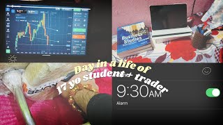 A Day in a life of 17 yo student+ trading !!