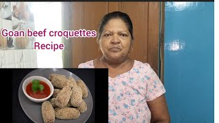 Goan beef croquettes  recipe/by my mother in-law/Goan youtuber konkani vlog