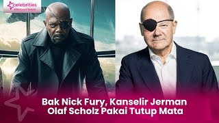 Kanselir Jerman Olaf Scholz Pakai Penutup Mata Sebelah, bak Nick Fury di Dunia Nyata