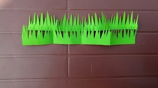 Making grass out of paper | How to make easy paper grass | DIY simple paper grass |