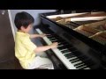 Alex (6) plays piano RCM Grade 8 Prelude E Major BWV 937 by JS Bach