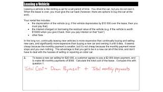 MBF3C 3-04 Obtaining a Vehicle