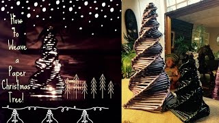 Paper Christmas Tree Tutorial (recycling newspaper)