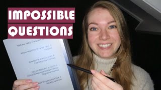 ASMR - NEW 100 Impossible questions to answer with a few words🤨