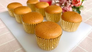 Perfect, Soft \u0026 No-Crack Condensed Milk Castella Cupcake