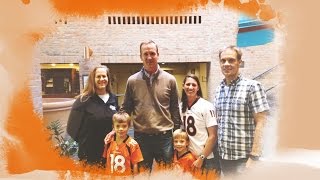 Peyton Manning's just an ordinary guy, as one visit with a family of Broncos fans shows