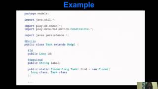 Introduction to Model Development in the Play Framework