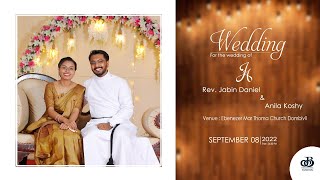 Wedding Ceremony || Rev. Jabin Daniel \u0026 Anila Koshy